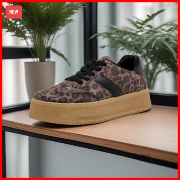 Platform Sneakers with Cushioned Insole, Lightweight Fashion Shoes for Walking - Picture 2 of 7